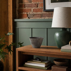Rustic Conical Bowl in Rustic Brown styled in Portland converted warehouse flat with warm exposed brick and fir timber beams (no steel, no concrete) living room - Whats New Furniture