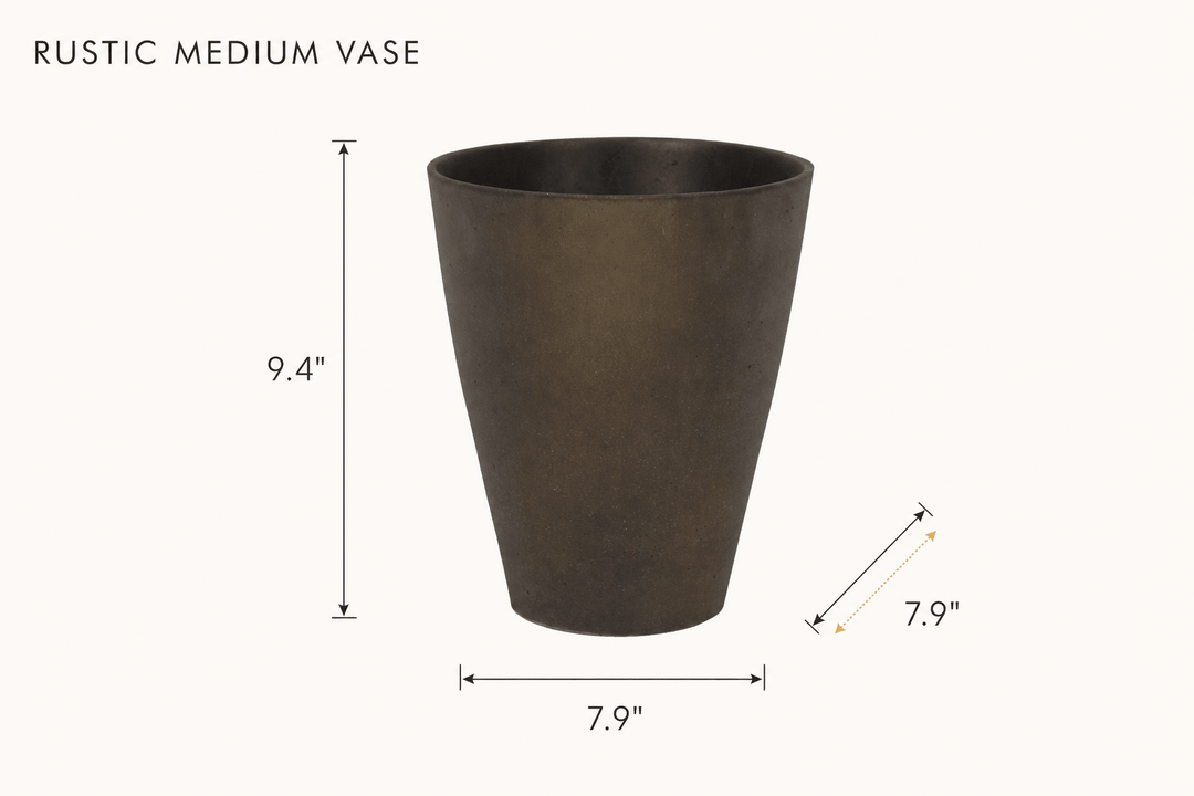 Rustic Medium Vase dimensions - What&