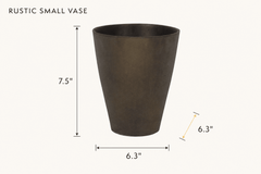 Rustic Small Vase in Rustic Brown dimensions - What&