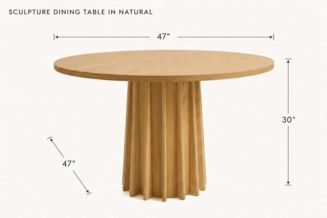 Sculpture Dining Table in Natural dimensions - What&