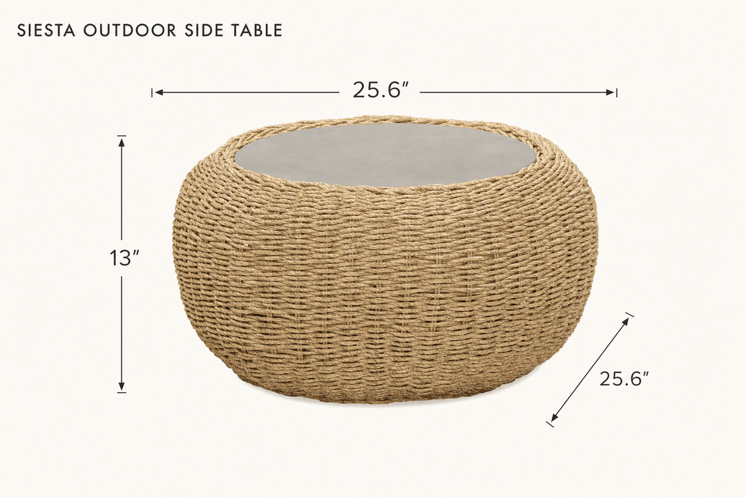 Siesta Outdoor Side Table dimensions - What&