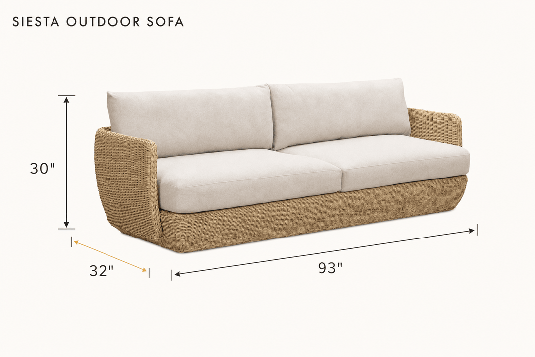 Siesta Outdoor Sofa dimensions - What&