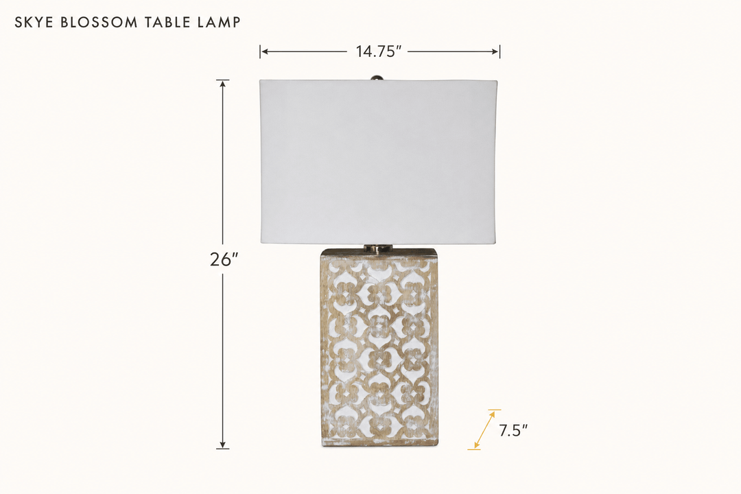 Skye Blossom Table Lamp dimensions - What&