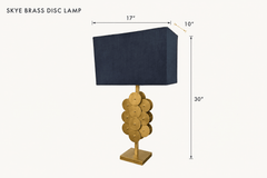 Skye Brass Disc Lamp dimensions - What&