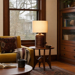 Skye Heritage Table Lamp styled in Portland Irvington foursquare with original built-ins living room - Whats New Furniture