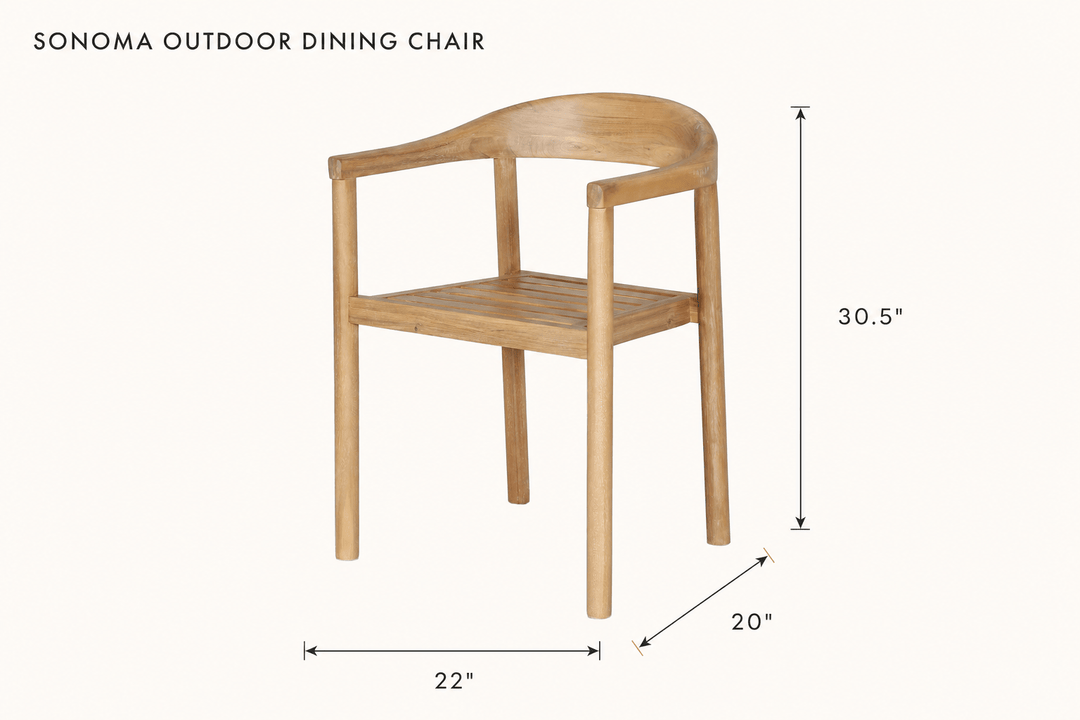 Sonoma Outdoor Dining Chair dimensions - What&