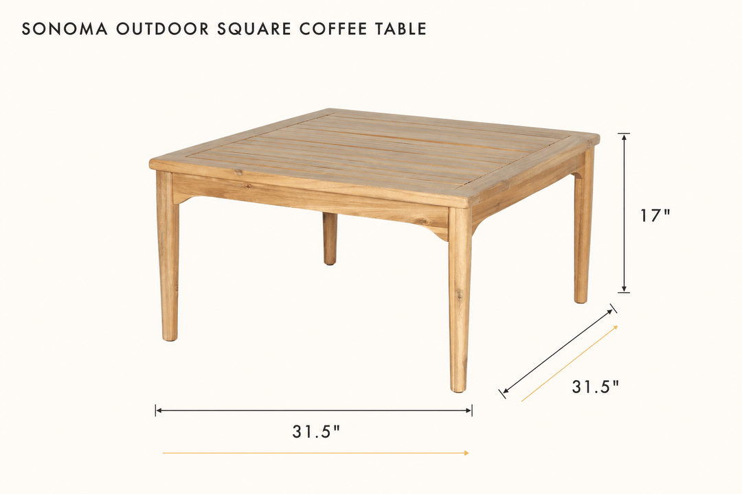 Sonoma Outdoor Square Coffee Table dimensions - What&