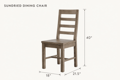 Sundried Dining Chair dimensions - What&
