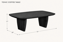 Tonic Coffee Table in Black Oak dimensions - What&