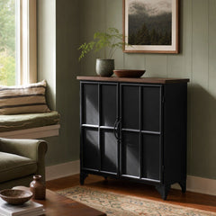 Tradition 2 Door Sideboard styled in Portland Sellwood cottage living room - Whats New Furniture
