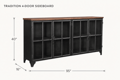 Tradition 4-Door Sideboard dimensions - What&