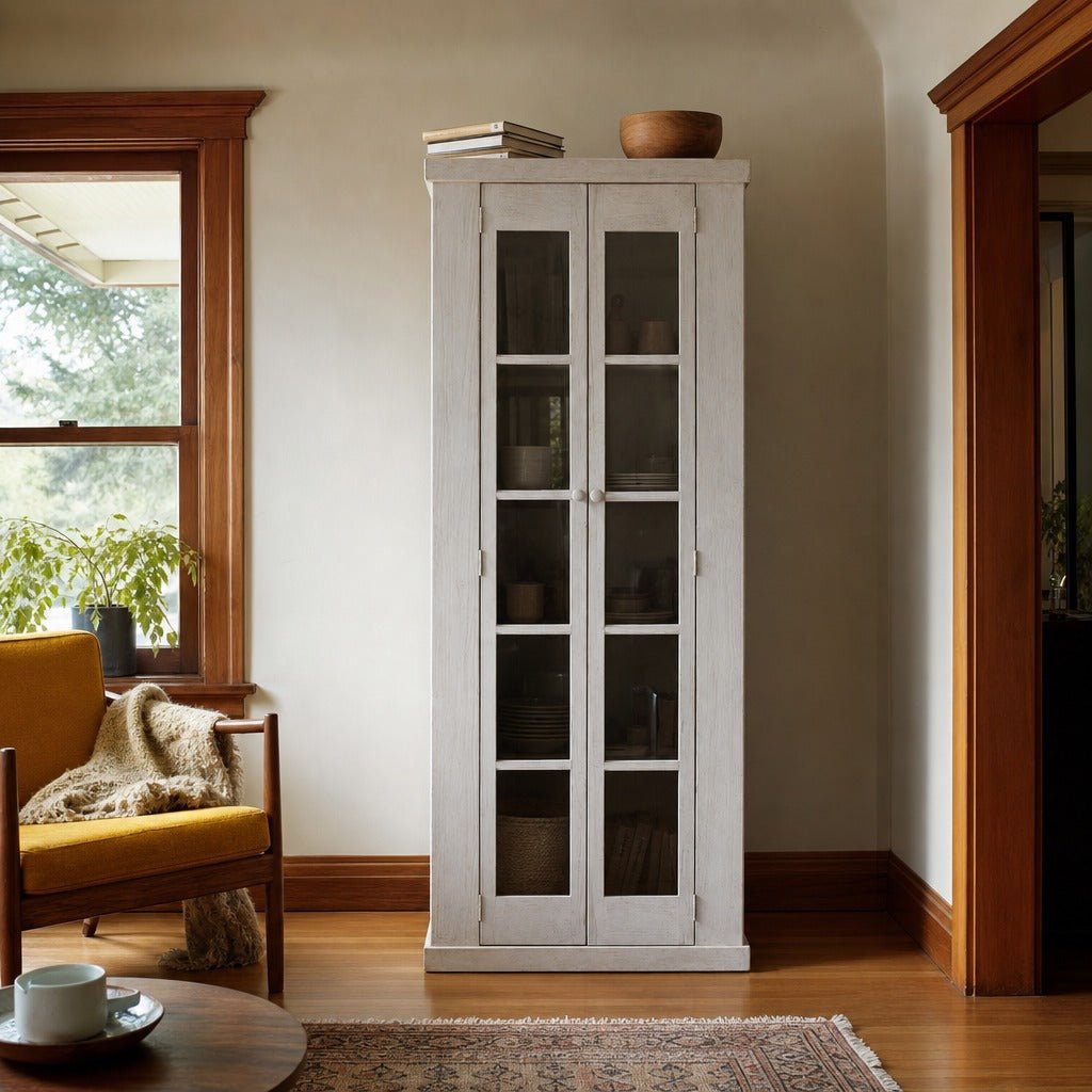 Tuscan Cabinet styled in Portland Hawthorne Craftsmbungalow living room - Whats New Furniture