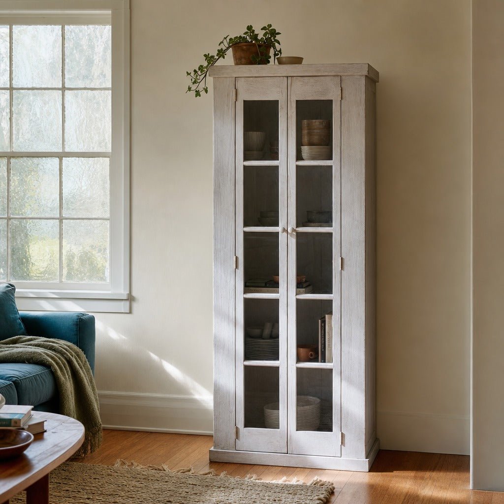 Tuscan Cabinet styled in Portland Mt. Tabor mid-century daylight ranch living room - Whats New Furniture