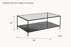 Venus Coffee Table in Black dimensions - What&