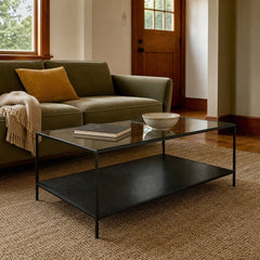 Venus Coffee Table in Black styled in Portland Hawthorne Craftsmbungalow living room - Whats New Furniture