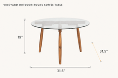 Vineyard Outdoor Round Coffee Table dimensions - What&