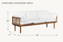 Vineyard Outdoor Sofa dimensions - What&