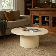 Vision Coffee Table in Ivory styled in Portland St. Johns bungalow living room - Whats New Furniture