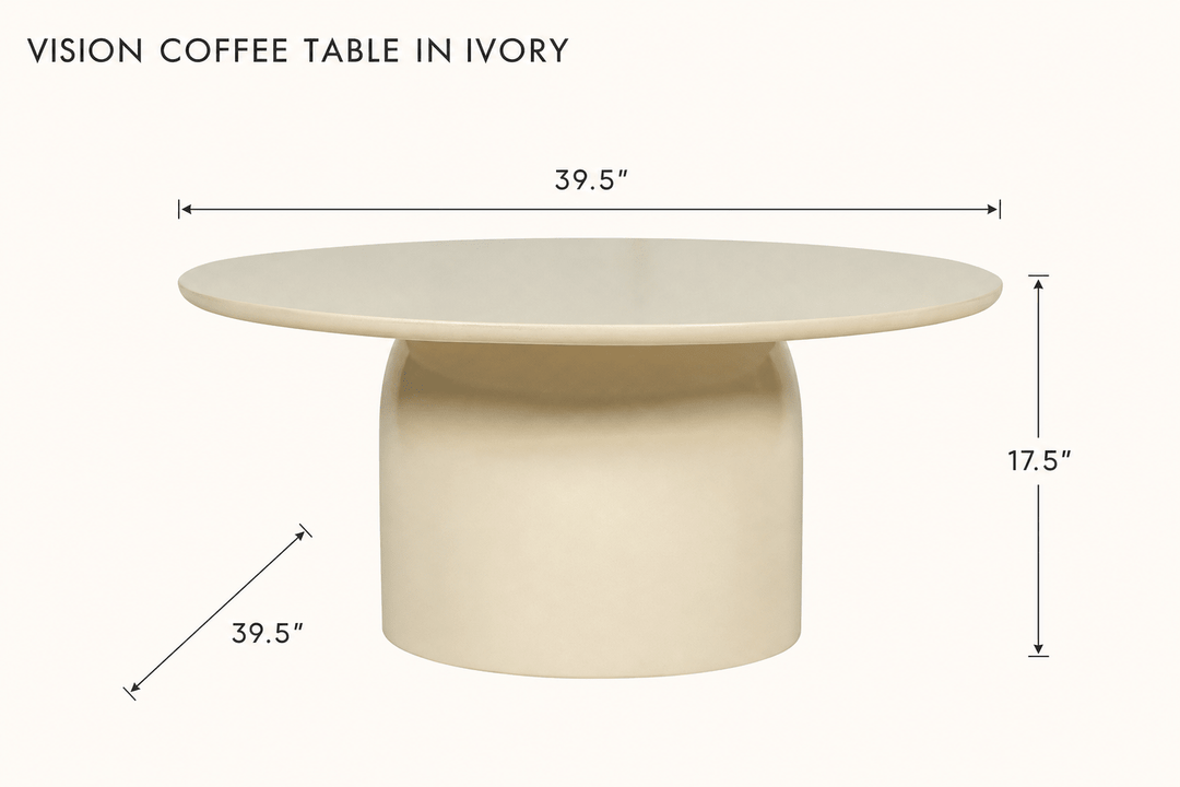 Vision Coffee Table in Ivory dimensions - What&
