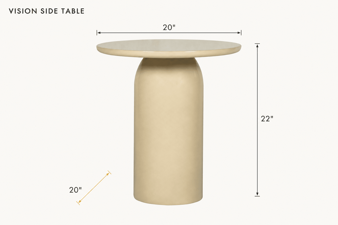 Vision Side Table dimensions - What&