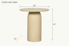 Vision Side Table dimensions - What&
