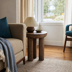 Wilder Side Table styled in Portland Mt. Tabor mid-century daylight ranch living room - Whats New Furniture