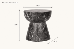 Yves Side Table dimensions - What&