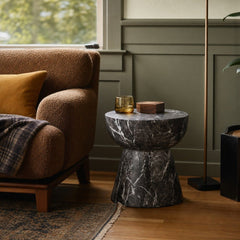 Yves Side Table styled in Portland Hawthorne Craftsmbungalow living room - Whats New Furniture