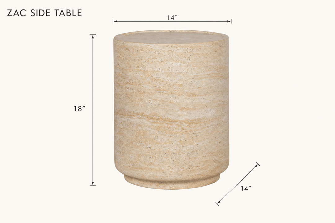 Zac Side Table dimensions - What&
