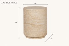 Zac Side Table dimensions - What&