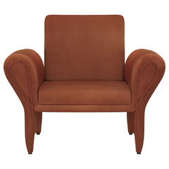 Liana Upholstered Roll Arm Accent Armchair Rust Orange - What&