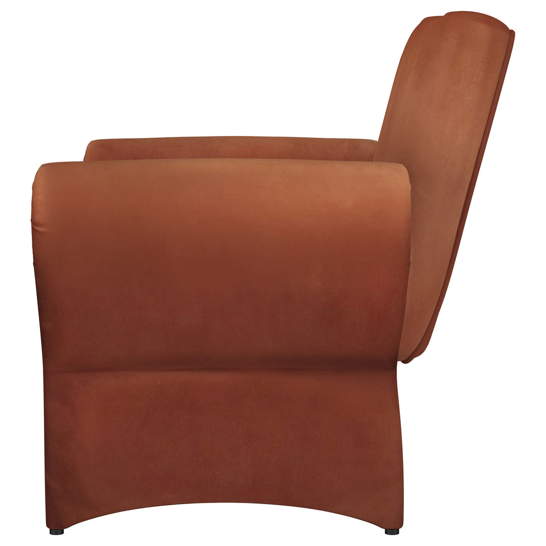 Liana Upholstered Roll Arm Accent Armchair Rust Orange - What&