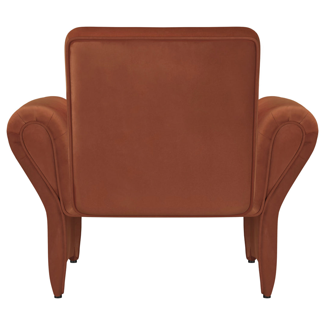 Liana Upholstered Roll Arm Accent Armchair Rust Orange - What&