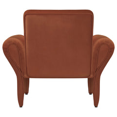 Liana Upholstered Roll Arm Accent Armchair Rust Orange - What&