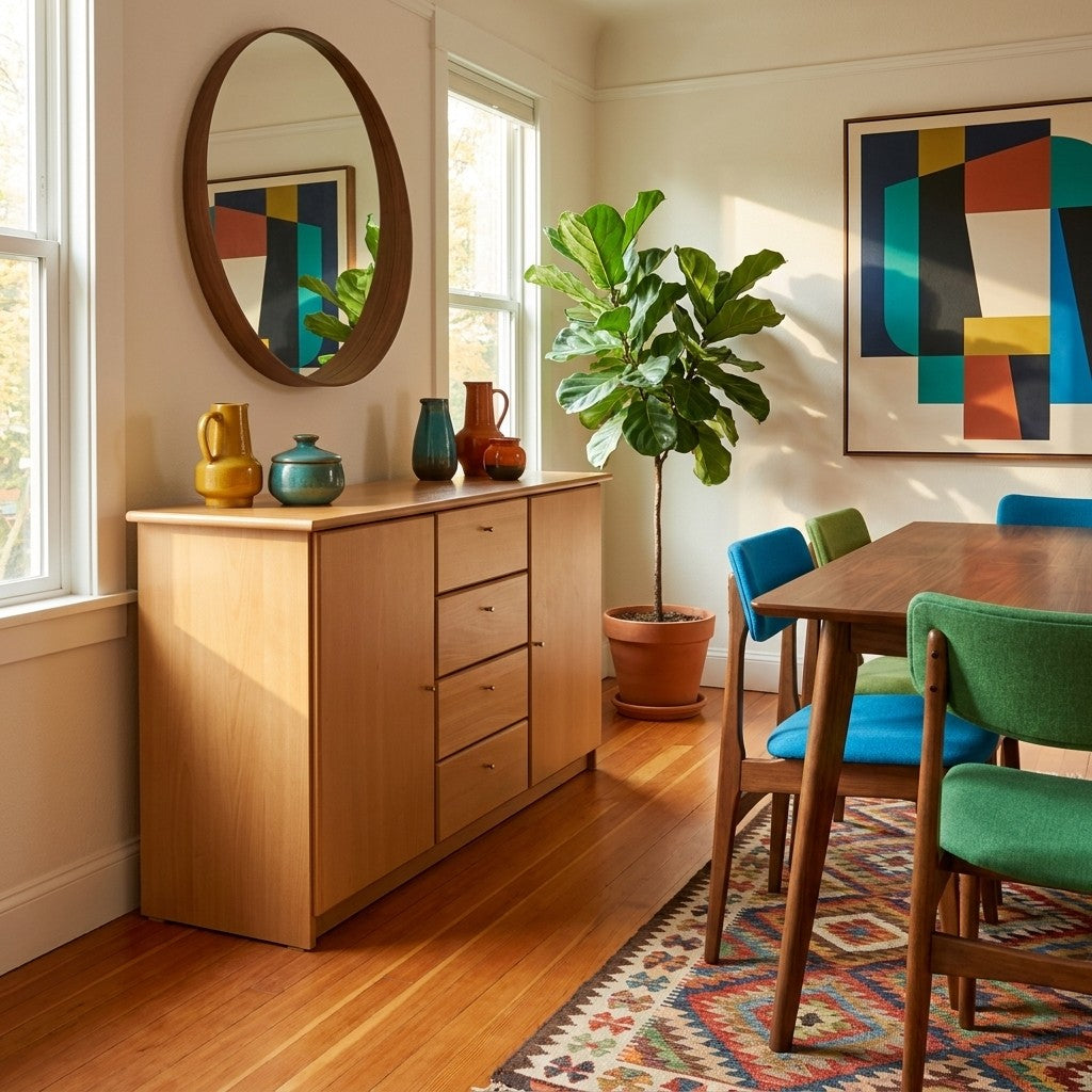 Light Brown Mid-Century Sideboard - view 5