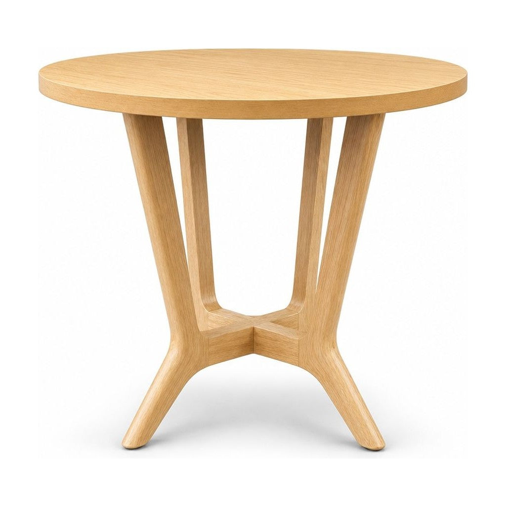 Light Oak square end table with tapered mid-century legs.