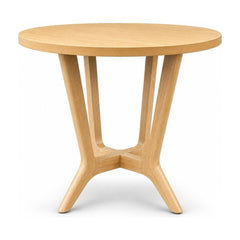 Light Oak square end table with tapered mid-century legs.