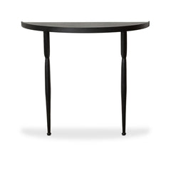 Lois Demilune Console Table Textured Iron - Console Table by Four Hands - What&