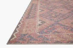 Rug in Red/Navy side angle - power-loomed area rug by Loloi - Whats New Furniture Portland OR