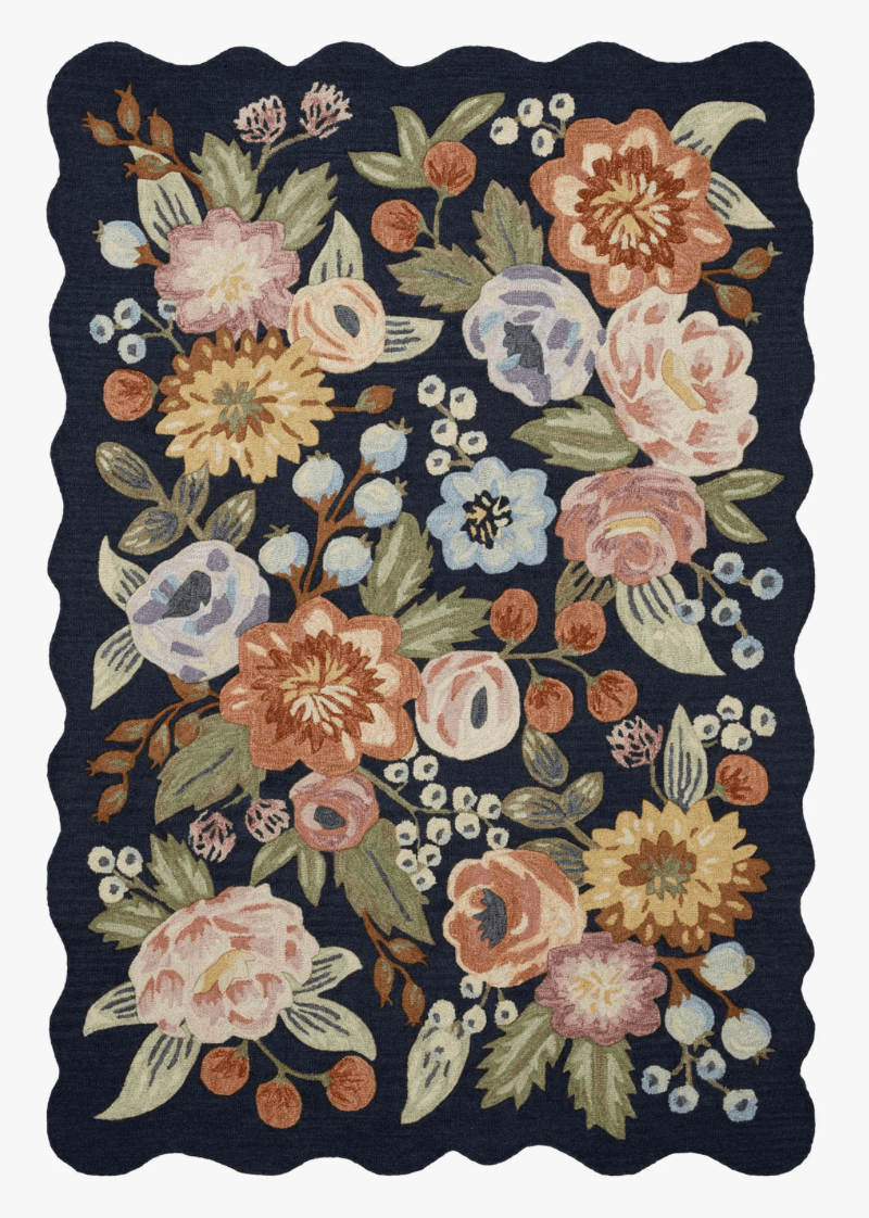 Vintage Blossom Navy - What's New Furniture - Portland, Oregon