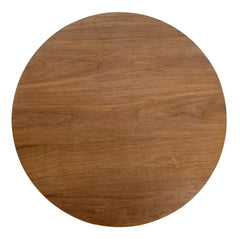 Londyn Round Coffee Table in Rustic Walnut top-down view - round coffee table by NPD - Whats New Furniture Portland OR