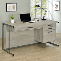 Loomis 60-inch 4-drawer Computer Desk Whitewashed Grey - What&