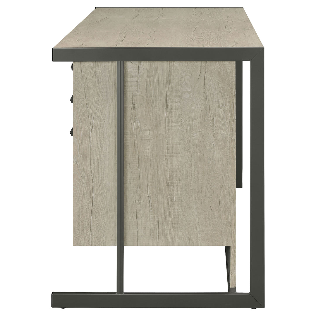Loomis 60-inch 4-drawer Computer Desk Whitewashed Grey - What&