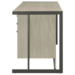 Loomis 60-inch 4-drawer Computer Desk Whitewashed Grey - What&