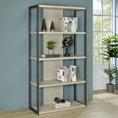 Loomis 72-inch 4-shelf Bookshelf Whitewashed Grey - What&