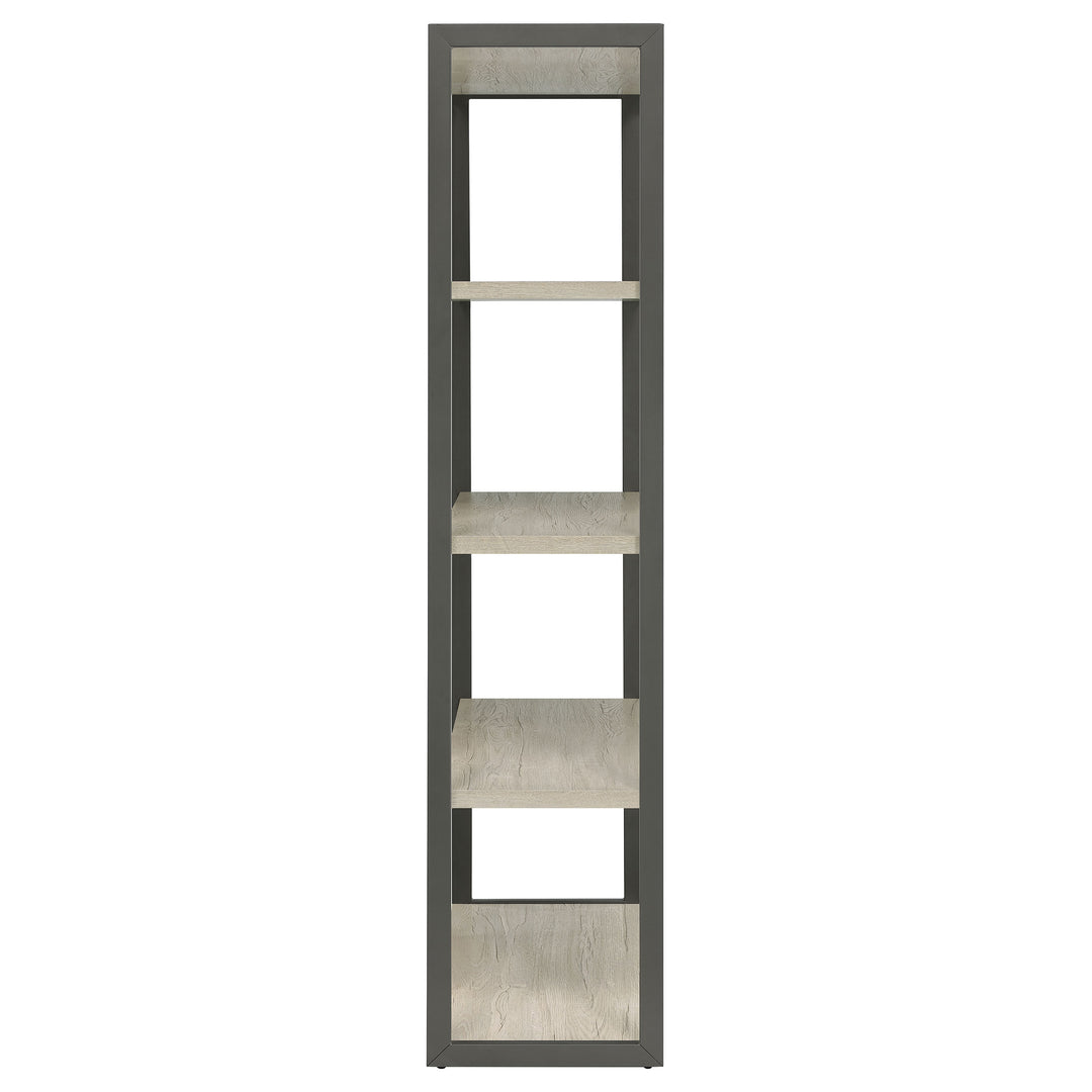 Loomis 72-inch 4-shelf Bookshelf Whitewashed Grey - What&