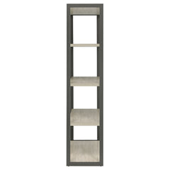 Loomis 72-inch 4-shelf Bookshelf Whitewashed Grey - What&