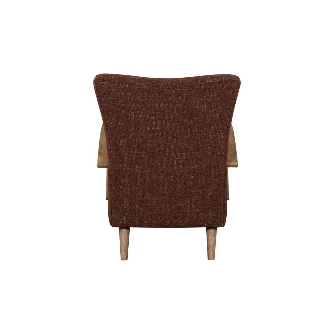 Louis Club Chair in Textured Choco back view - club chair by LH Imports - Whats New Furniture Portland OR