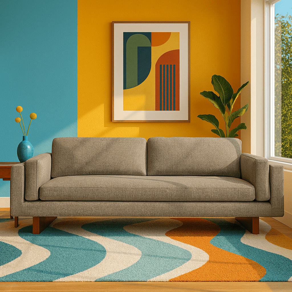 Lovejoy 3-Seater Sofa in Belfast Oatmeal room setting - three-seat sofa private label - Whats New Furniture Portland OR