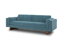 Lovejoy 3-Seater Sofa in Moss Navy side angle - three-seat sofa private label - Whats New Furniture Portland OR